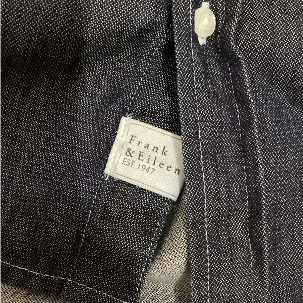 Frank & Eileen Mary Raw Rinse Denim Famous Denim Shirtdress Long Sleeve Small - Picture 12 of 15